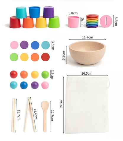 Montessori Colour Sorter Ball and Coin With Cups Set