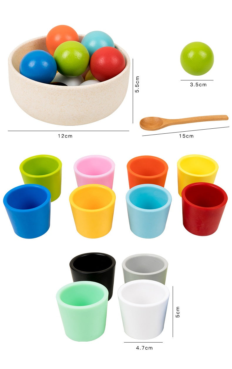 Montessori Scooping Colour Sorter Cups and Balls and bowl