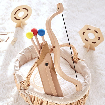 Standard Wooden Bow and Arrow Set Safe tips Kids Toy