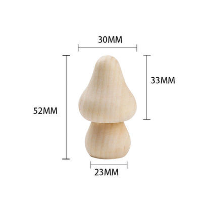 Wooden Mushroom Art Craft Toys Natural Nature DIY Loose Parts
