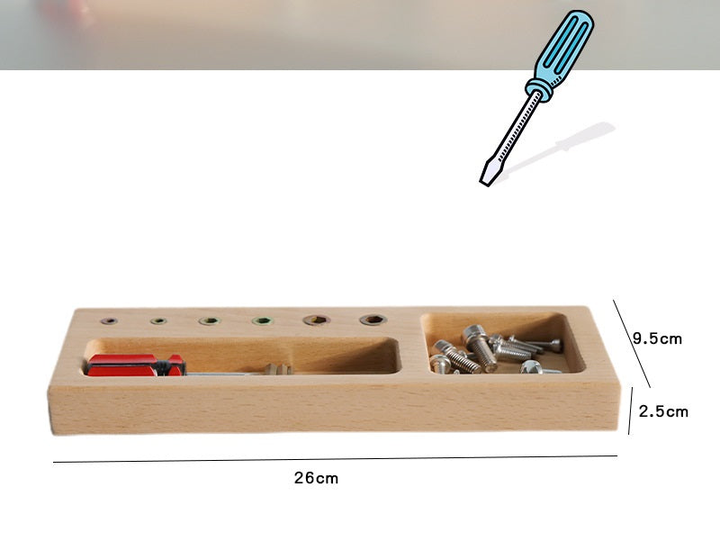 Happy Gumnut Montessori Screw Driver Board Multi Tool Activity Toy