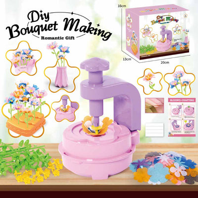 Kit de fabrication de bouquets de fleurs DIY, Ensemble d'activités créatives pour enfants 3 ans et plus avec presse à fleurs