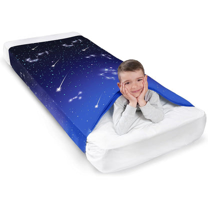 Compression Blanket Sheets Galaxy Theme Kids Sensory Lycra Sensory Calming Bed Sheet