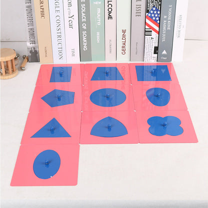 Premium Metal Montessori Shape Insets with Stands