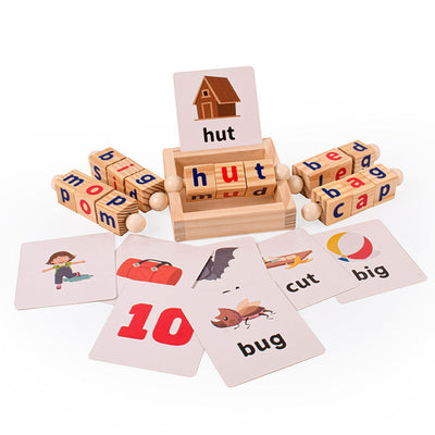 CVC Word Spin and Read Phonic Spelling Learning Game Word Cognitive Pairing