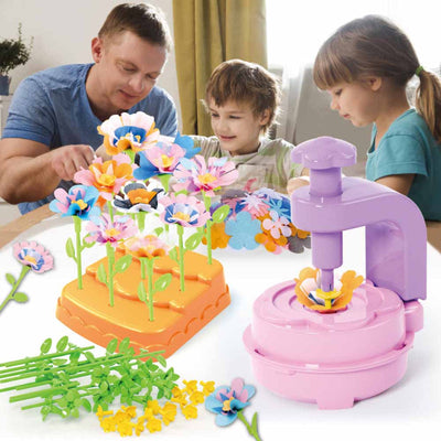 Kit de fabrication de bouquets de fleurs DIY, Ensemble d'activités créatives pour enfants 3 ans et plus avec presse à fleurs