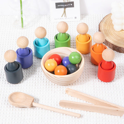 Montessori Scooping Colour Sorter Cups Dolls Balls and bowl