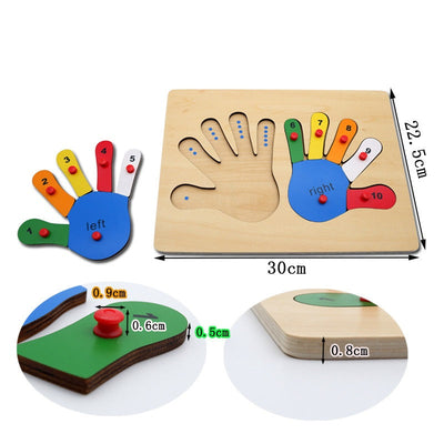 Rompecabezas Montessori con tablero de aprendizaje para manos B