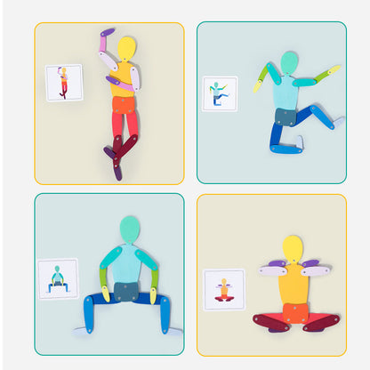 Posing Doll  Wooden Action Figure Body Joints Learning Toy