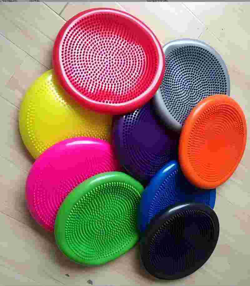 Coussin Sensoriel d'Équilibre pour Enfants avec Picots Tactiles, Disque de Yoga