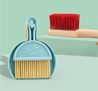 Wooden Sweeper Dustpan Mop Duster Brush Cleaning Kit with Hanger