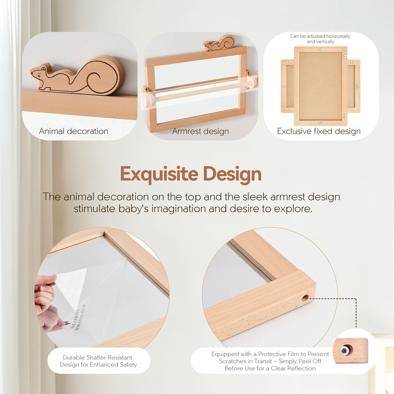 Safe Toddler Wall Mountable Baby Mirror