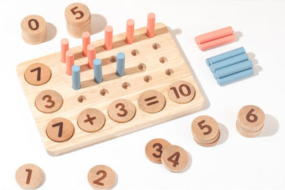 Basic Montessori Math Counting Pegs Number Counting Sticks Board