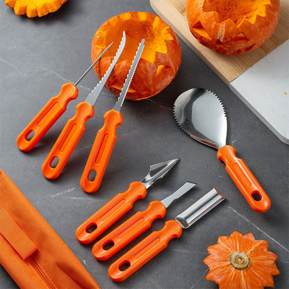 8pcs Pumpkin Carving Tools ,Stainless Steel Halloween Cutter Sculpting Kids Tool