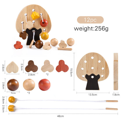 Wooden Tree Bead Threading Toy