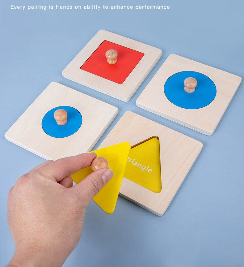 Montessori Seperate Geometric Shape Puzzle Set of 4
