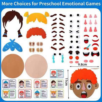 Portable Felt How are you feeling Emotions with Flash cards Life Skill Activities Learning