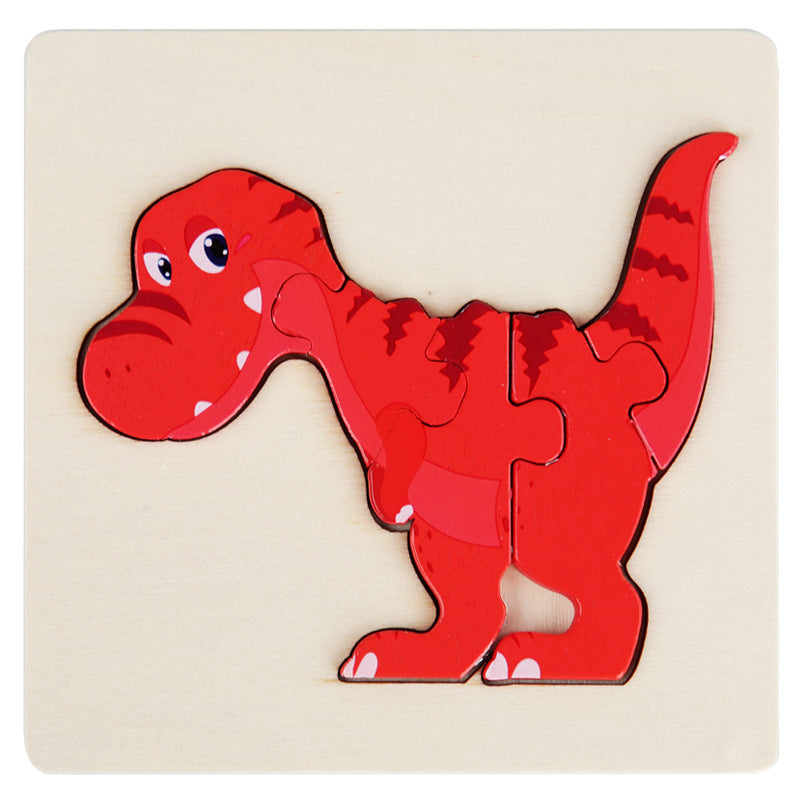 Dino Montessori Puzzles 6 Pack - Eco-Friendly Wooden Puzzles Set#2