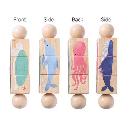 Montessori Wooden Rotating Puzzle