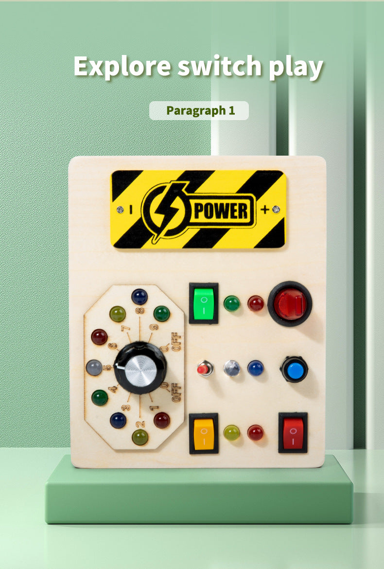 Deluxe Large Portable  LED Light Switches Busy Board C