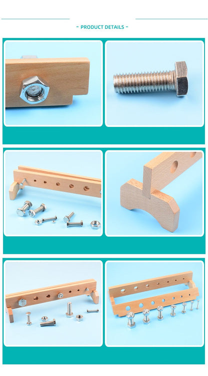 Montessori Screw Nuts and Bolts Board Style B