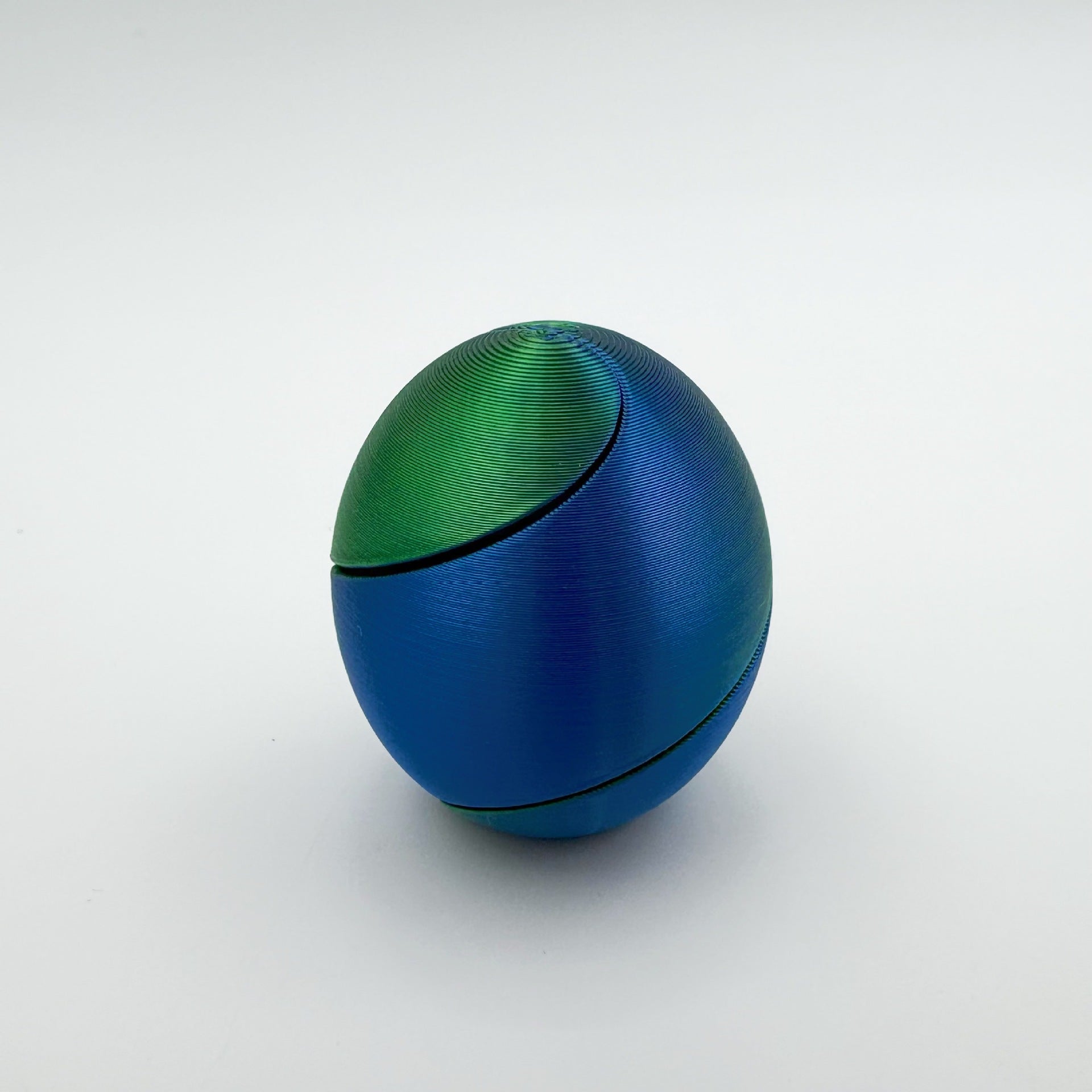 3D Print Spiral Egg Sensory Turning Fidget Egg Curls and Swirls