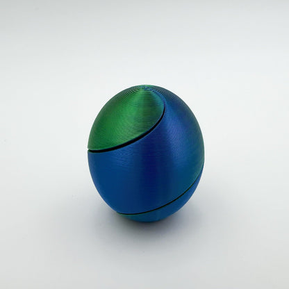 3D Print Spiral Egg Sensory Turning Fidget Egg Curls and Swirls