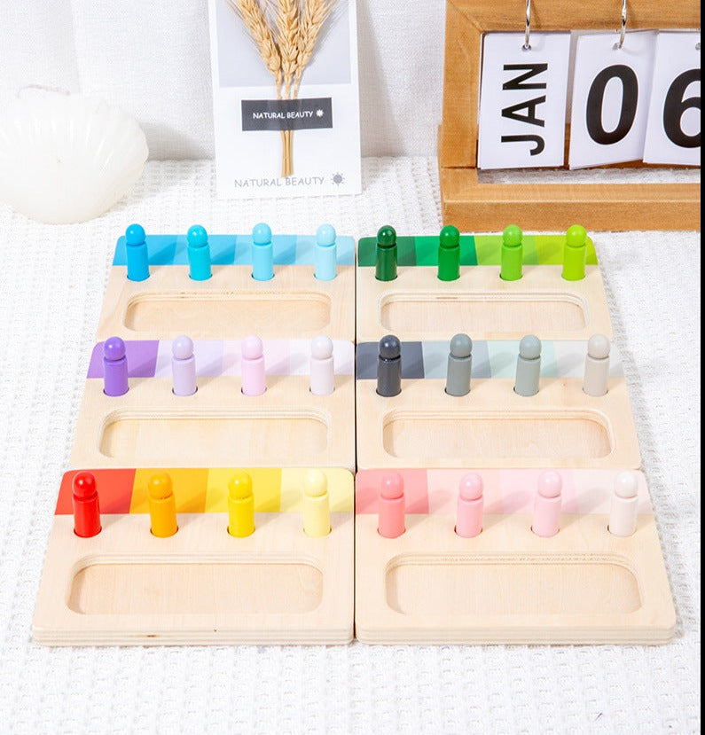 Montessori 6 Colour Resemblance Sorting Task Visual Sensory Toy