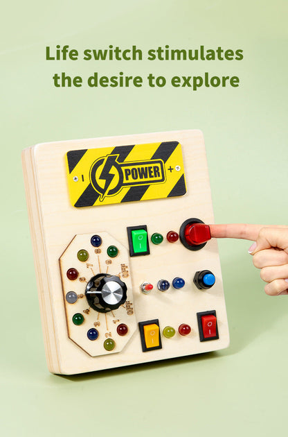 Deluxe Large Portable  LED Light Switches Busy Board C