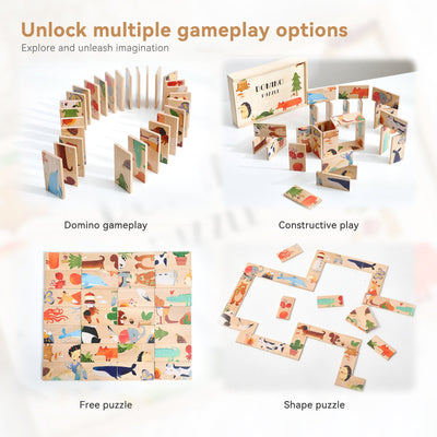 Casse-tête en bois animaux pour enfants Jouets éducatifs interactifs