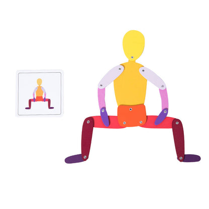 Posing Doll  Wooden Action Figure Body Joints Learning Toy