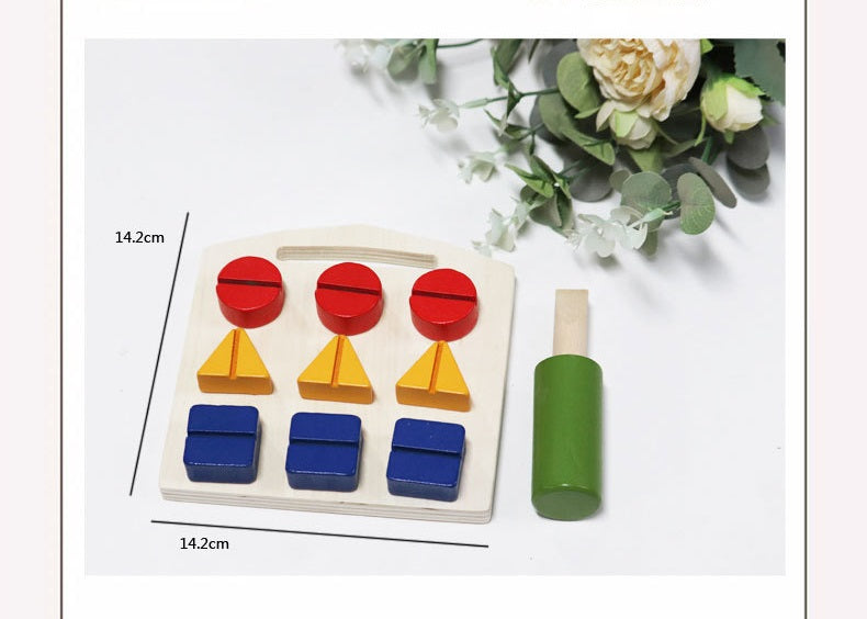 Montessori Wooden Bolt and Nut Busy Board