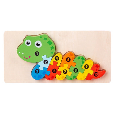 Montessori Puzzles 4 Pack - Eco-Friendly Wooden Puzzles Set#7