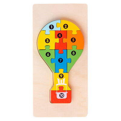 Rompecabezas Montessori paquete de 4 - Set de rompecabezas de madera ecológicos n.º 8