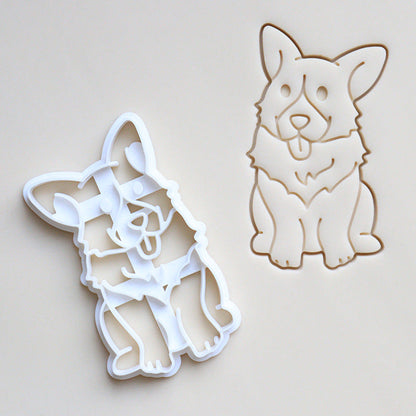 Cookie Play Dough Shape Stencil Corgi Dog Pack