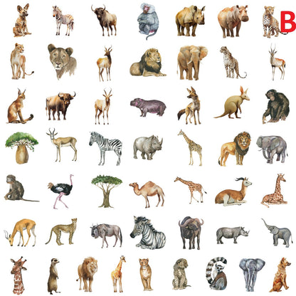 DIY Arts and Craft Bulk Lot of 50 Aussie Stickers Animals Jungle Farm various Themes