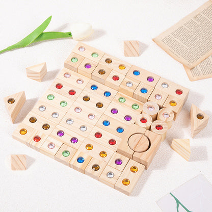 50 Piece Gem Block Acrylic Gemstone Building Blocks