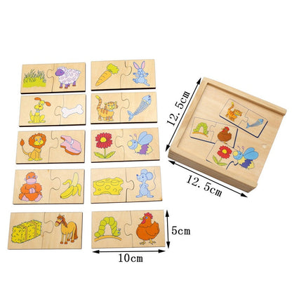Wooden Logic Thinking and Category Sorting Brain Training Puzzle With Tray