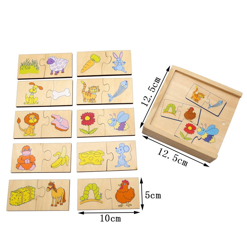 Wooden Logic Thinking and Category Sorting Brain Training Puzzle With Tray