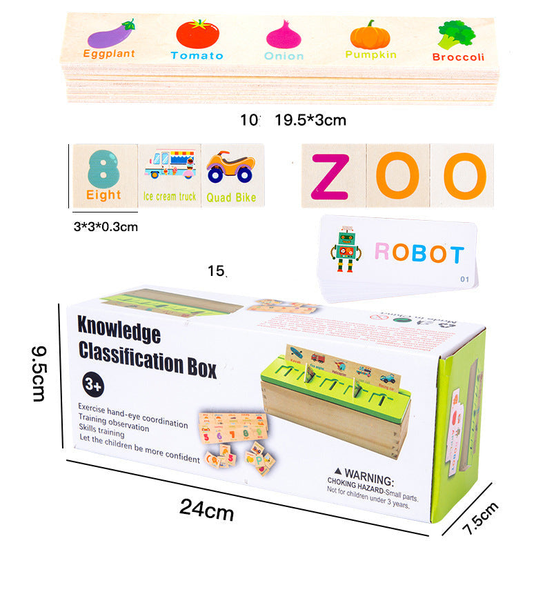 Category Classification Sorting Game with Montessori Kids Spelling toys