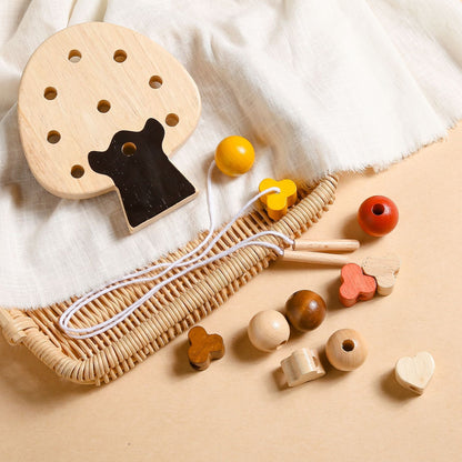 Wooden Tree Bead Threading Toy
