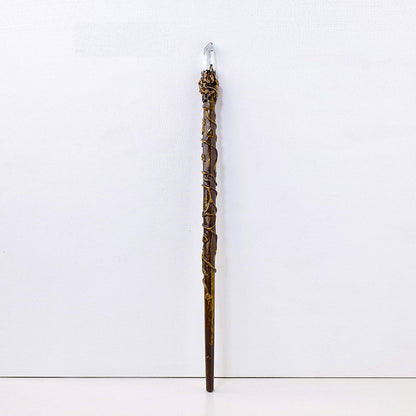 Real Crystal Gemstone Encrusted Magic Wand Staff Cane Kids Costume