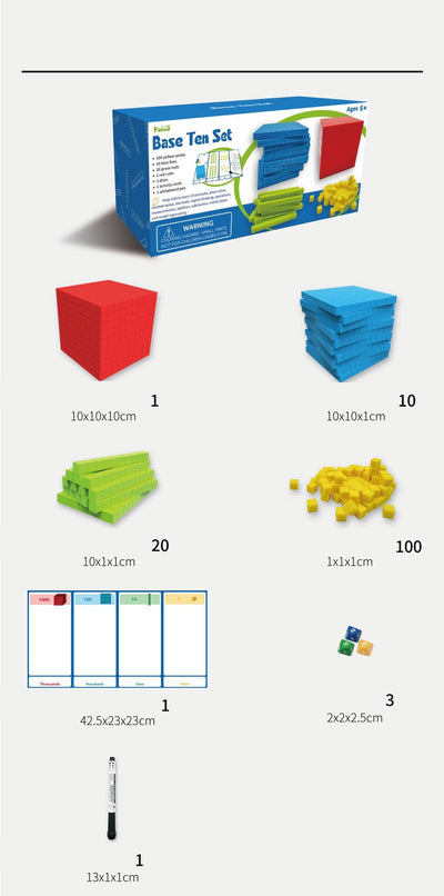 Ensemble de 135 Blocs de Base Dix pour l'Apprentissage des Mathématiques, l'Arithmétique et les Ressources Éducatives