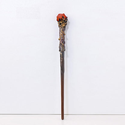 Real Crystal Gemstone Encrusted Magic Wand Staff Cane Kids Costume
