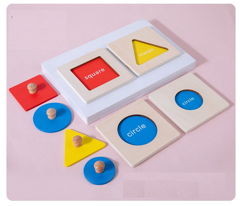 Montessori Seperate Geometric Shape Puzzle Set of 4