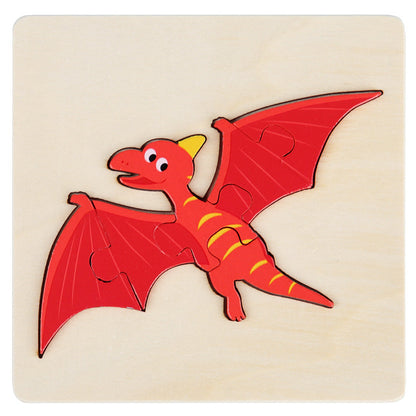 Dino Montessori Puzzles 6 Pack - Eco-Friendly Wooden Puzzles Set#2