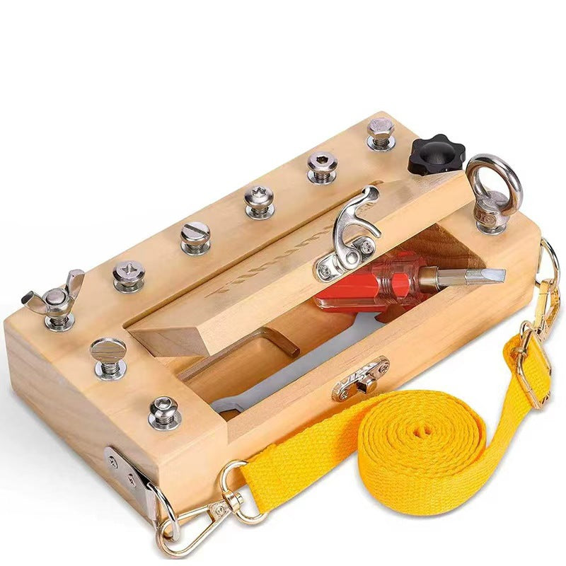 Montessori Screwdriver Board Lock Box Busy Board Tool Box