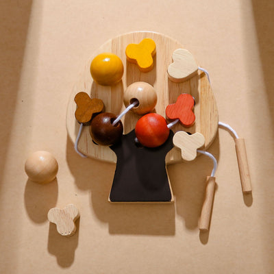 Wooden Tree Bead Threading Toy