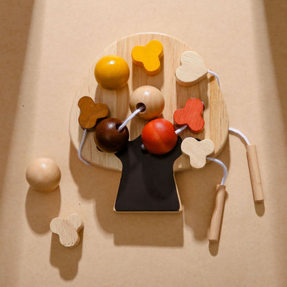 Wooden Tree Bead Threading Toy