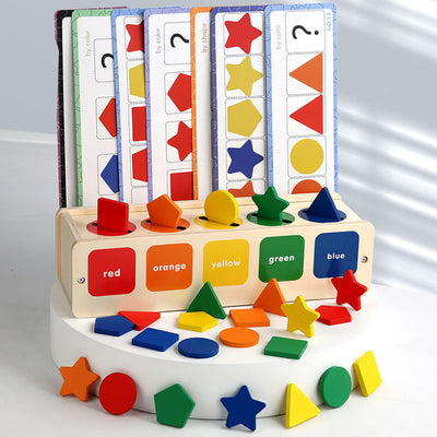 Wooden Category Shape Colour Sorting box Game Montessori inspired Kids Wooden toys